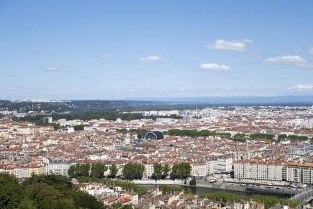 The beautiful city of Lyon in Franceの写真素材