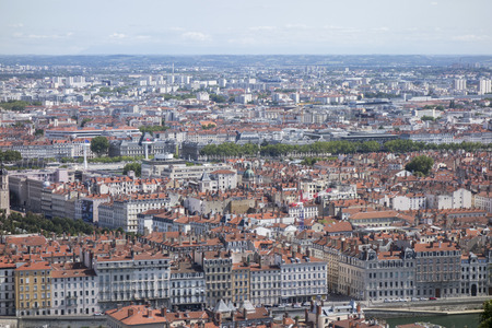 The beautiful city of Lyon in Franceの写真素材
