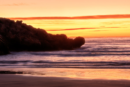 The coast of Oropesa del Mar on the Costa Azahar, Spainの写真素材