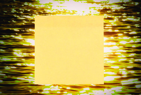A yellow post-it to write on a nice background