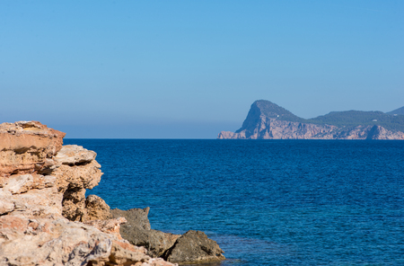 Bassa beach on the island of Ibiza, Balearic Islands, Spainの写真素材