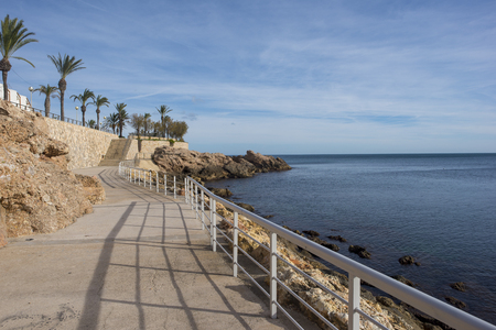 The mediterranean sea in Ametlla de mar, Costa daurada, Spainの写真素材