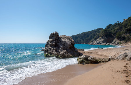 The creek llorell by the way of round, Tossa de mar, Spain