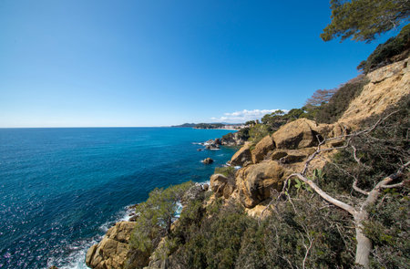 Round roads through Lloret de Mar, Costa brava, Spain