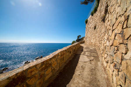 Round roads through Lloret de Mar, Costa brava, Spain