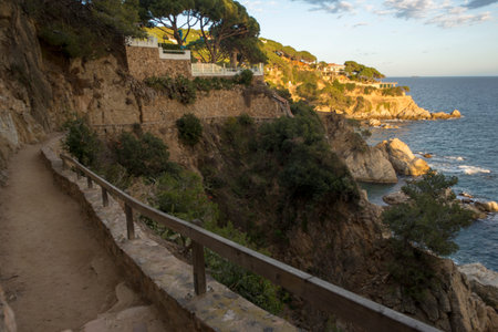 Sunset on the Ronda de Lloret de Mar path, Spain