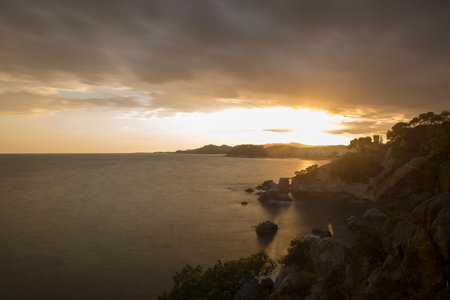 Sunset on the Ronda de Lloret de Mar path, Spain
