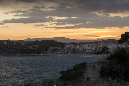 Sunset on the Ronda de Lloret de Mar path, Spain