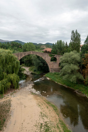VÃ­a Verde del Ferro and Carbo in the interior of Girona, Spainの写真素材