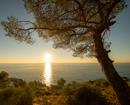 Sunrise by the sea of Oropesa del Mar, Spain