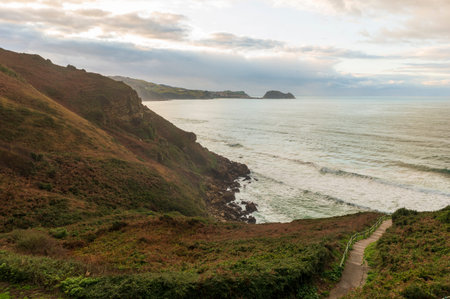 Cantabrian views from the Zarautz viewpoint, Spain