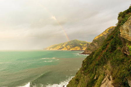 Cantabrian views from the Zarautz viewpoint, Spain