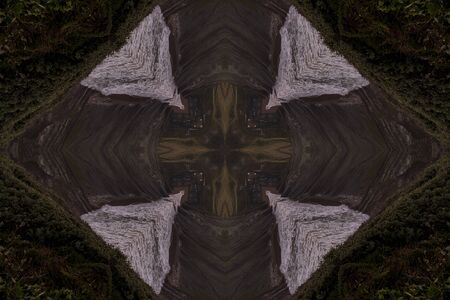 An abstract background with four equal sidesの写真素材