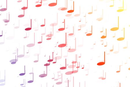 A white background with musical letters of various colors, graphic resourceの写真素材
