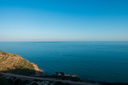 The green way of Benicassim and oropesa del mar, Costa azahar, Spainの写真素材