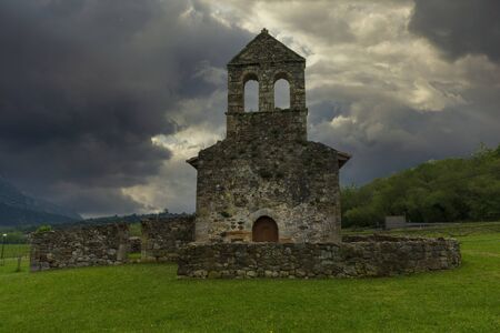 For the Hermitage of San Juan de Ciliergo in Panes, Asturias, Spainの写真素材