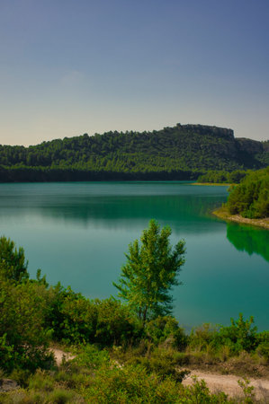 The Sichar reservoir in Ribesalbes, Castellon, Spain