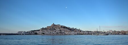 Ibiza town from the seaの写真素材