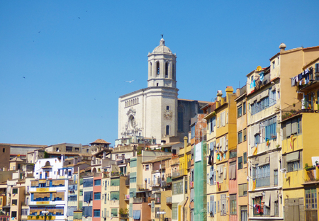 Cathedral at Gironaの写真素材