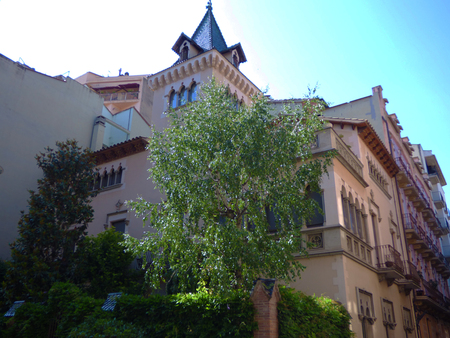 Modernist building at Girona, Spainの写真素材
