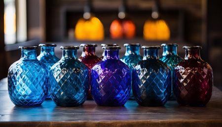 glass crystal bottles containers.の素材