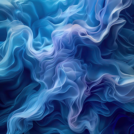 Abstract blue background. Digital painting. 3d rendering, 3d illustration.の素材