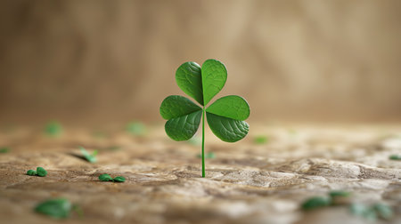 Three leaf clover, symbol of St. Patrick's Day, 3d renderの素材