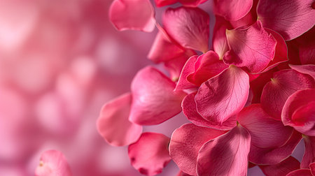 Close up of pink hydrangea petals, floral backgroundの素材