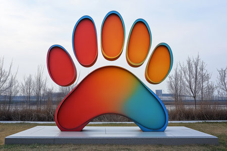 Logo of a pet shop, Colorful pの素材