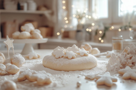 process of preparing Christmas cookies. Christmas and New Year conceの素材
