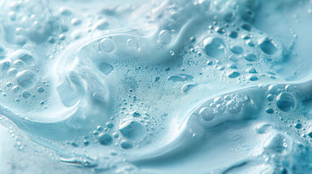 Captivating soft blue foam texture with delightful bubbles, ideal for a variety of creative projects and designsの素材