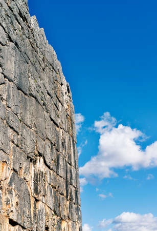 Megalithic wall in Alatri -Italy -の写真素材