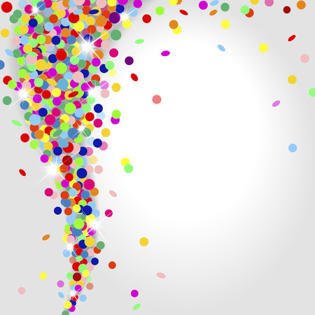 whirlwind of multicolored confettiのイラスト素材