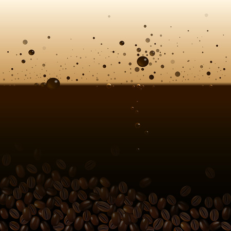 background of coffee with foam and bubblesのイラスト素材