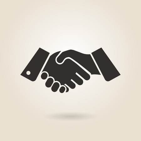 shaking hands on a light backgroundのイラスト素材