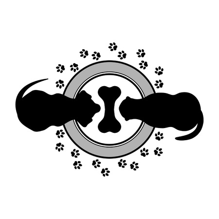 pets symbol of cat and dogのイラスト素材