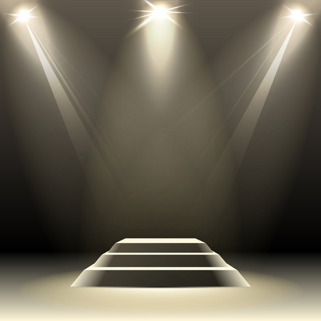 pedestal in the rays of lightのイラスト素材