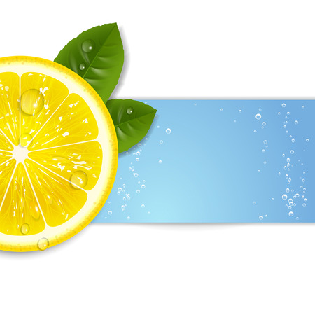 background fresh lemon with waterのイラスト素材