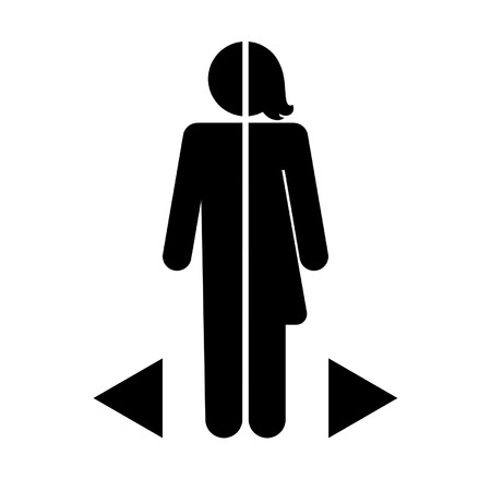 gender differences icon on a white backgroundのイラスト素材