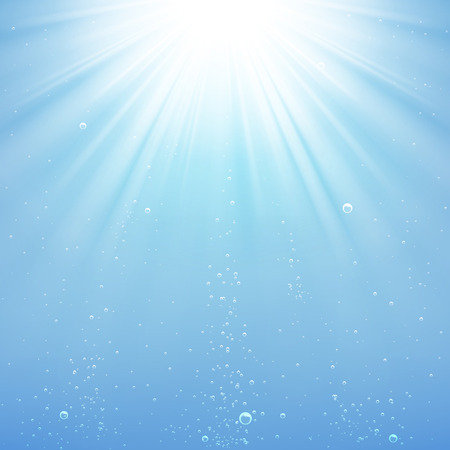 background rays of light under waterのイラスト素材