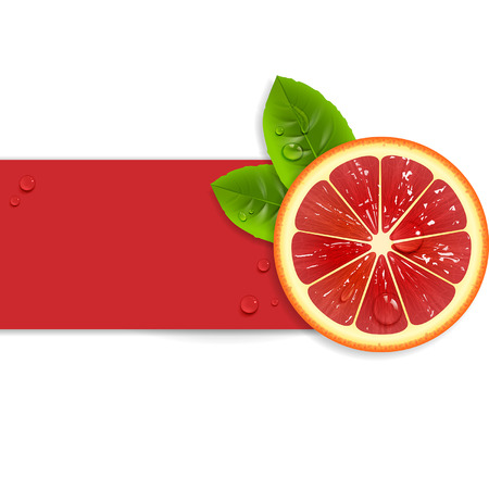 fresh red orange with water dropsのイラスト素材
