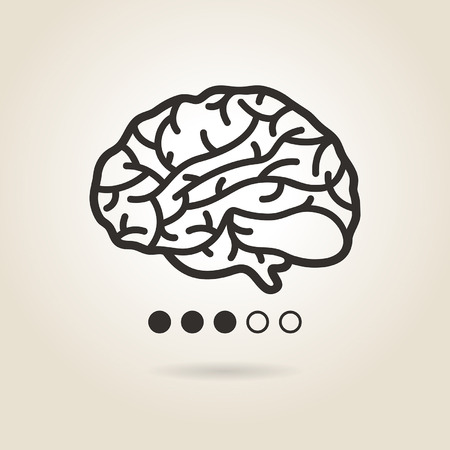 icon brain on a light backgroundのイラスト素材