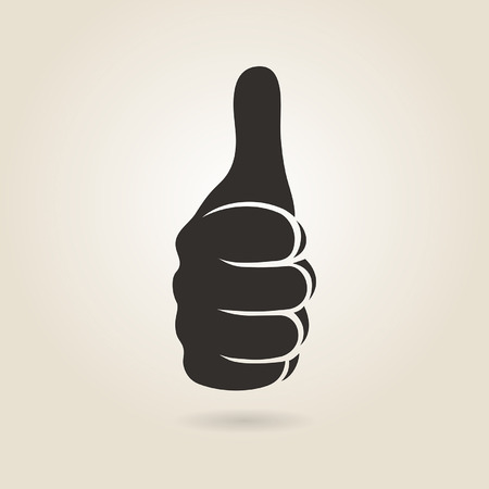 thumbs up icon on a light backgroundのイラスト素材
