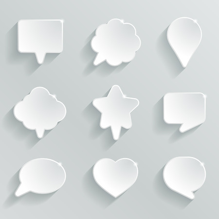 set of callouts on a light backgroundのイラスト素材