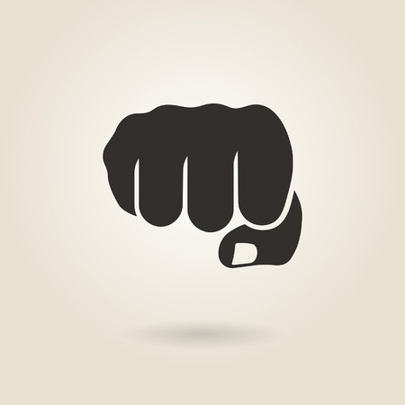fist icon on a light backgroundのイラスト素材