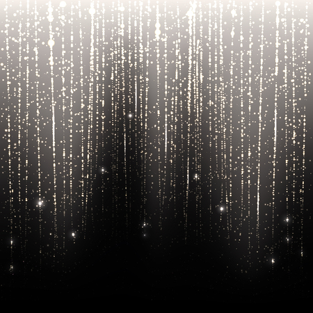 silver rain of shining particles