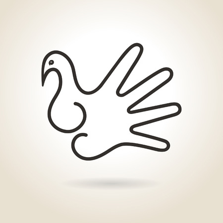 Icon turkey on a light backgroundのイラスト素材