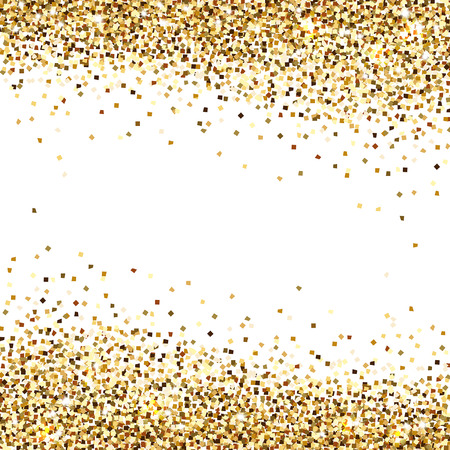 banner of gold sequins on a white backgroundのイラスト素材