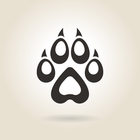icon dog trail on a light backgroundのイラスト素材