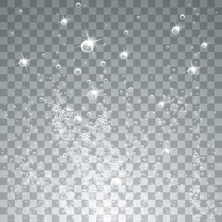 Water bubbles on a transparent backgroundのイラスト素材